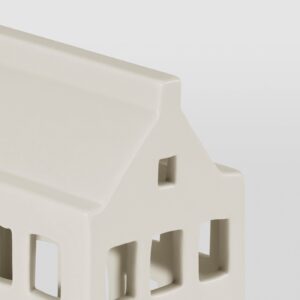 LED table decoration, battery operated house/ceramic white,